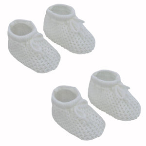Knitted Booties - 2 Pack