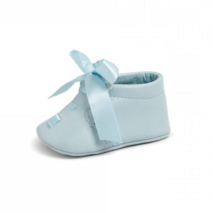Baby Boys Leather Shoes - Soft-soled, Blue, Elliot - Sevva