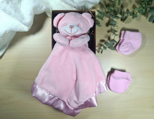 New Baby Gift Set, Baby Shower Gift Box for Newborn Boy or Baby Girl, Gender Neutral Unisex White Blue or Pink for New Born Baby Babyshower