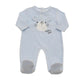 Baby Boys Velour Romper - Cotton Rich All-in-One Sleep Suit, Blue
